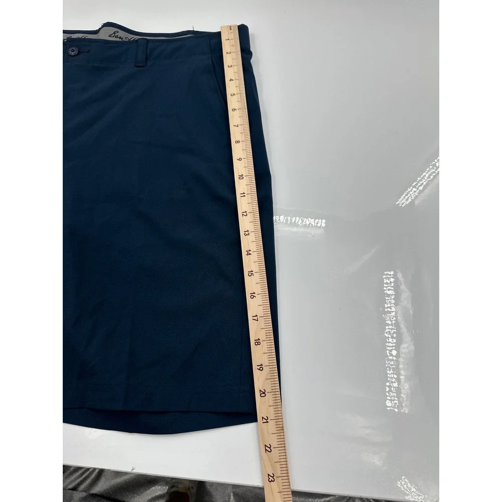 Ben Hogan Mens Performance Golf Shorts Blue Size 40 Stretch Flat Front WT4440